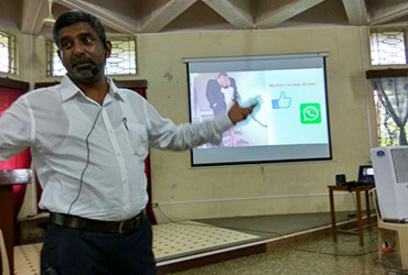 Interactive group activity during a corporate Stress Management workshop