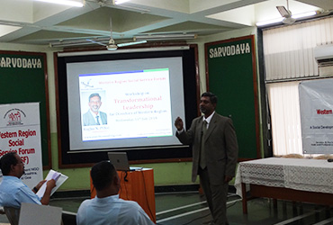 Team synergy simulation and leadership workshop at Western Region Social Service Forum, Mumbai